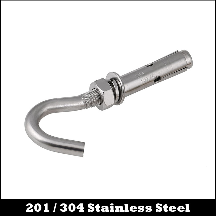 M6 M8 M10 M12 201 304 Stainless Steel 201ss 304ss Expansion Screw Open Cup Lifing Hanging Hook Concrete Anrchor Bolt